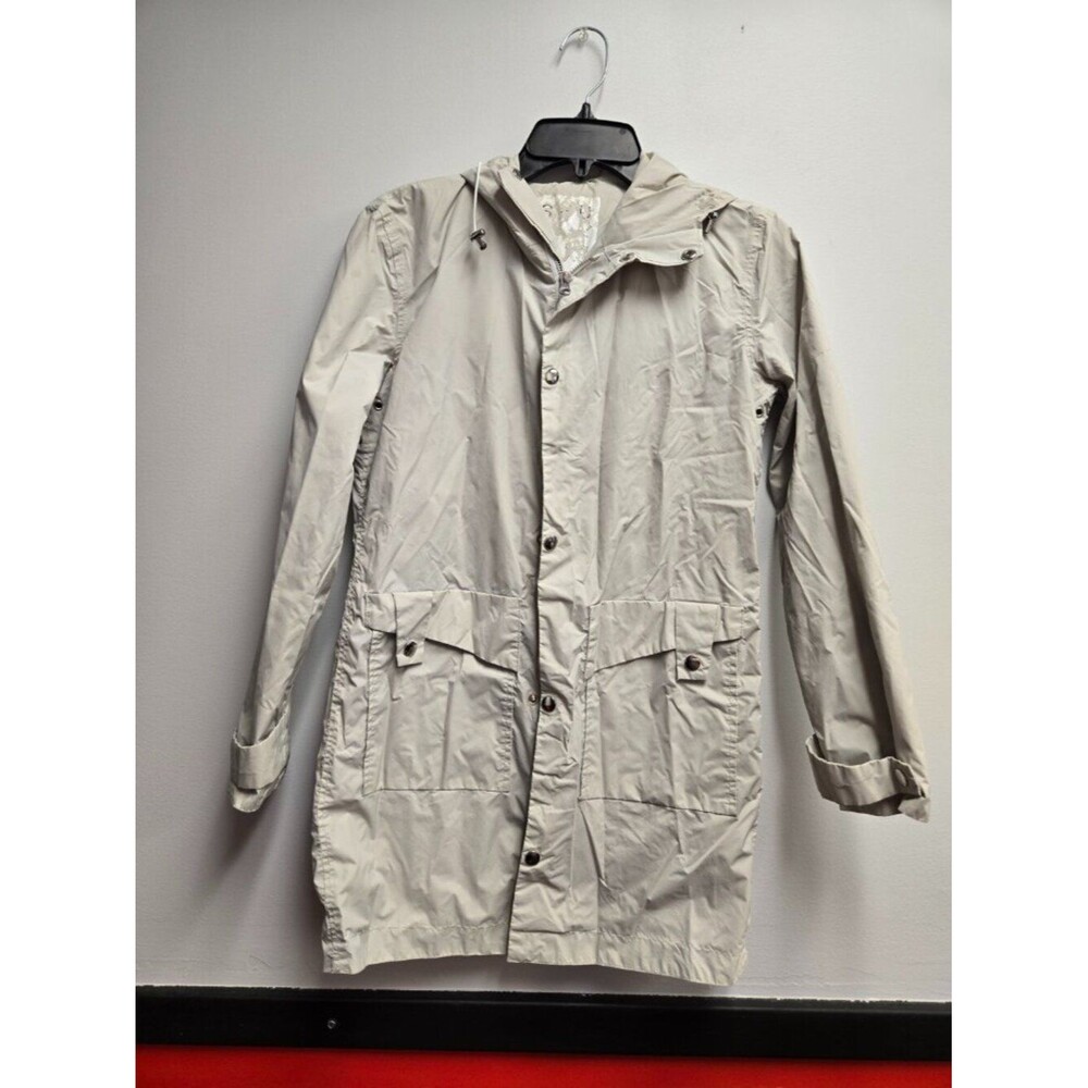 Shu Company Women's XS Rain Coat Jacket Hooded Lightweight Tan Beige Rain Poncho